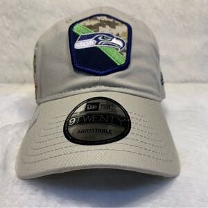 Seattle Seahawks New Era 2023 Salute To Service 9TWENTY Adjustable Hat - Stone